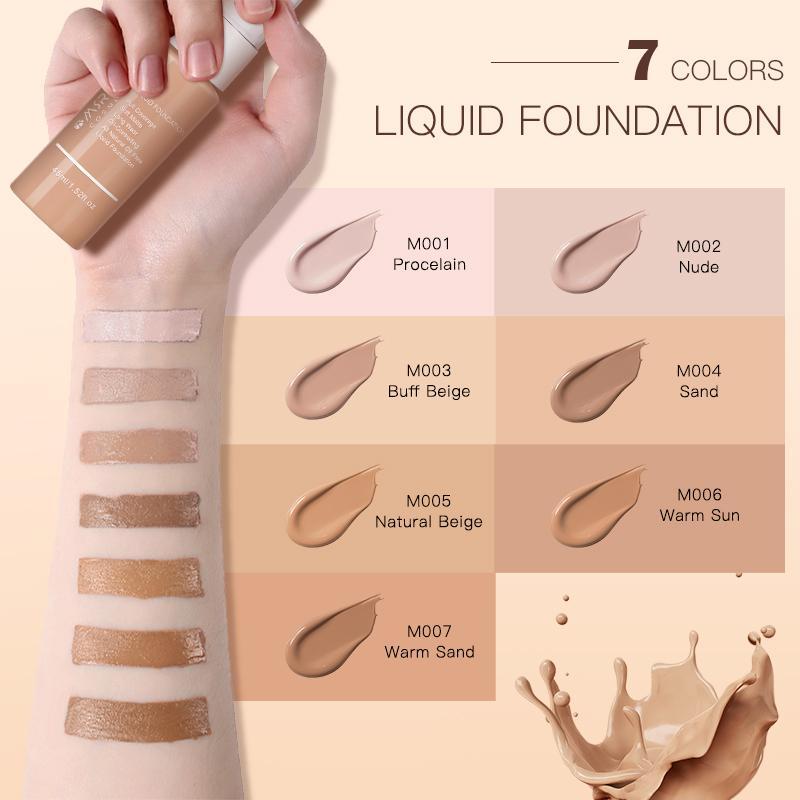 Long-lasting Liquid Foundation, Moisturizing Waterproof Oil Control Concealer Cream, Hydrating and Brightening Concealer Cream for Uneven Skin Tone