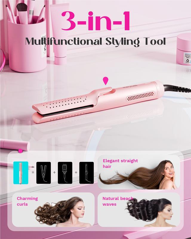 Wavytalk Airflow Styler 360° Cooling Air Hair Curler and Straightener 2 in 1