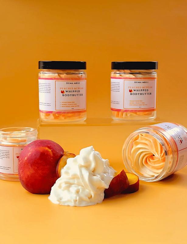 Peaches & Cream Whipped Body Butter - Lightweight Moisturizer for Skin Care