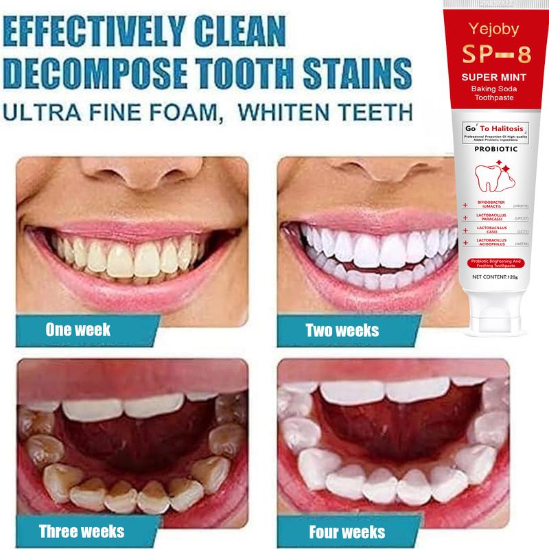 [90% People Choose] SP-8 Triple Whitening Probiotic Whitening Toothpaste, Free of Fluoride, Hydroxyapatite, Anti plaque, Oral Health Management,sp-8,sp-6,sp8,sp6