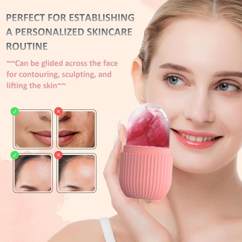 Ice Face Roller, Reusable Silicone Mold Face Massage Eye Facial Beauty Skin Care Tools Apply Ice for Shrink Comfort