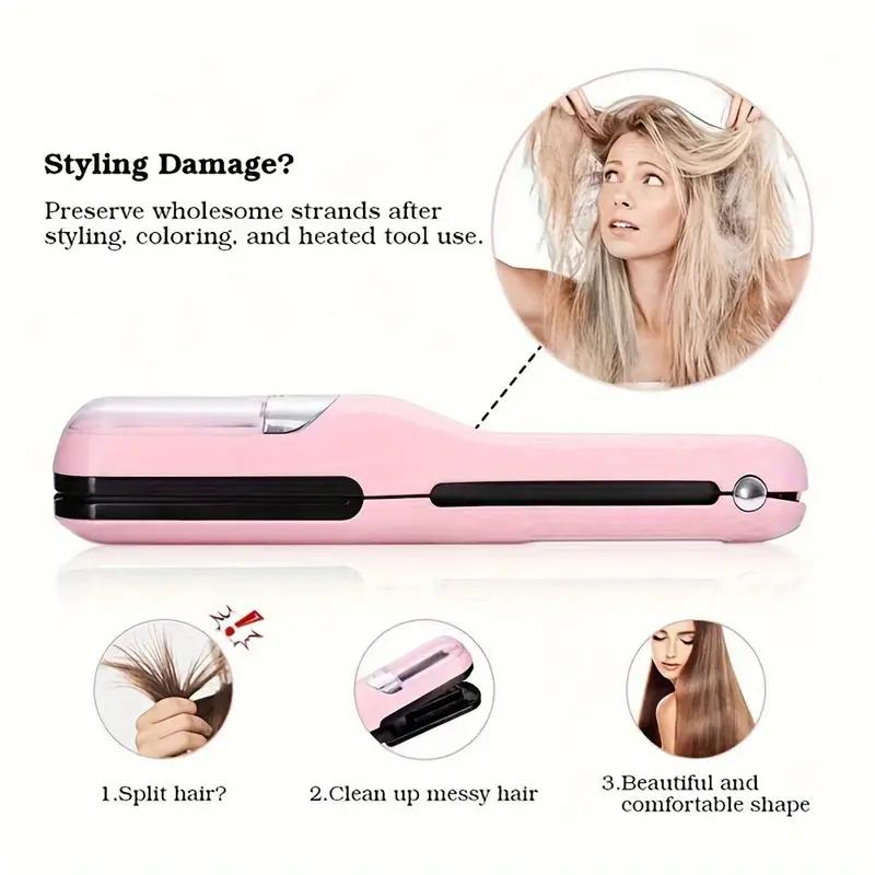 Original Cordless Split Ends Trimmer, USB Rechargeable Home Tool For Dry Damaged, Split, BrokenBrittle Straight, Curly, And Frizzy Haircutting Comfort