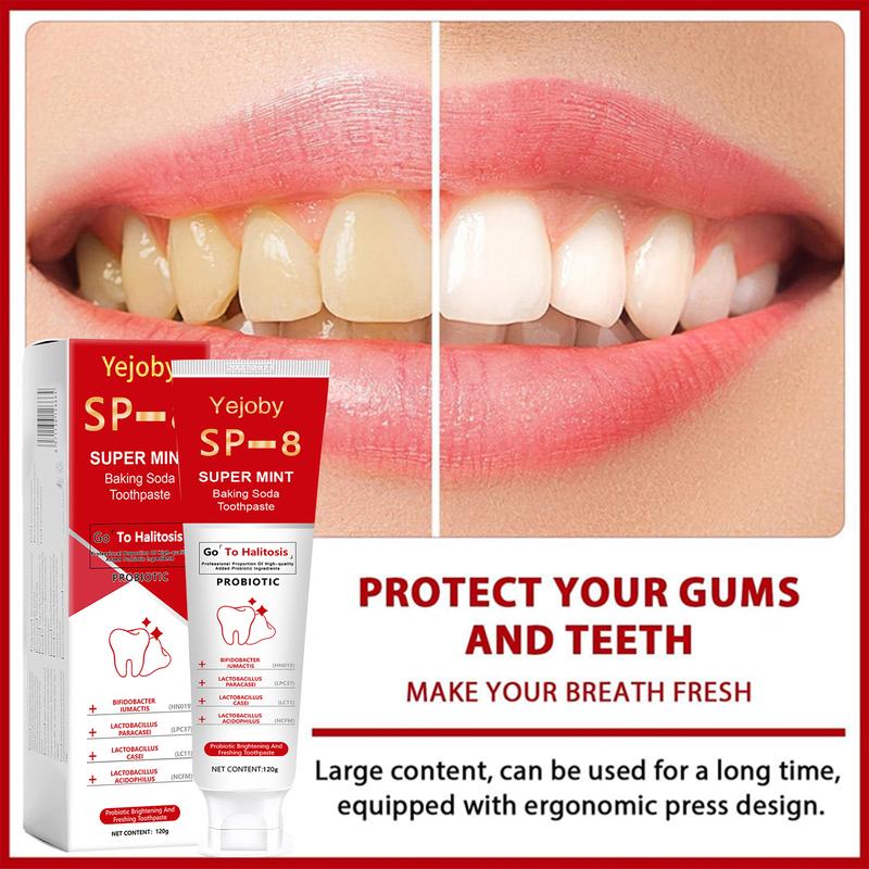 [90% People Choose] SP-8 Triple Whitening Probiotic Whitening Toothpaste, Free of Fluoride, Hydroxyapatite, Anti plaque, Oral Health Management,sp-8,sp-6,sp8,sp6