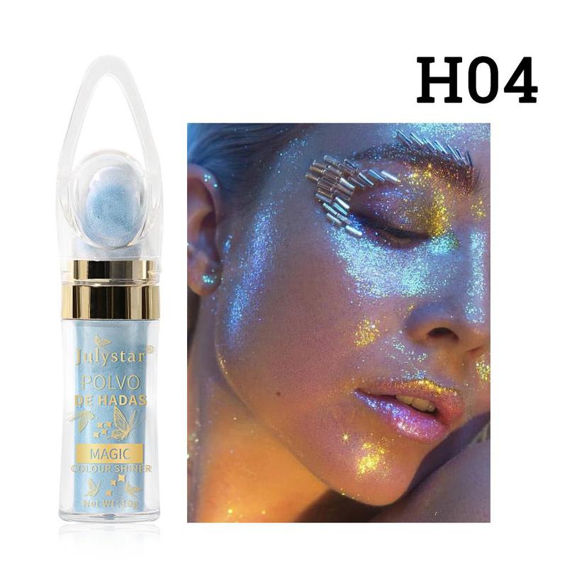 Highlighter Powder, Long Lasting Shimmering Highlighter Powder, Facial Brightening Cosmetics, Nose Contouring Highlighter Powder