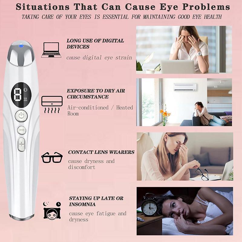 3 in 1 Vibration Eye Massager, 1 Count Rechargeable Eye Lifting Stick, Face & Neck Carving Pen, Professional Facial Beauty Instrument for Women