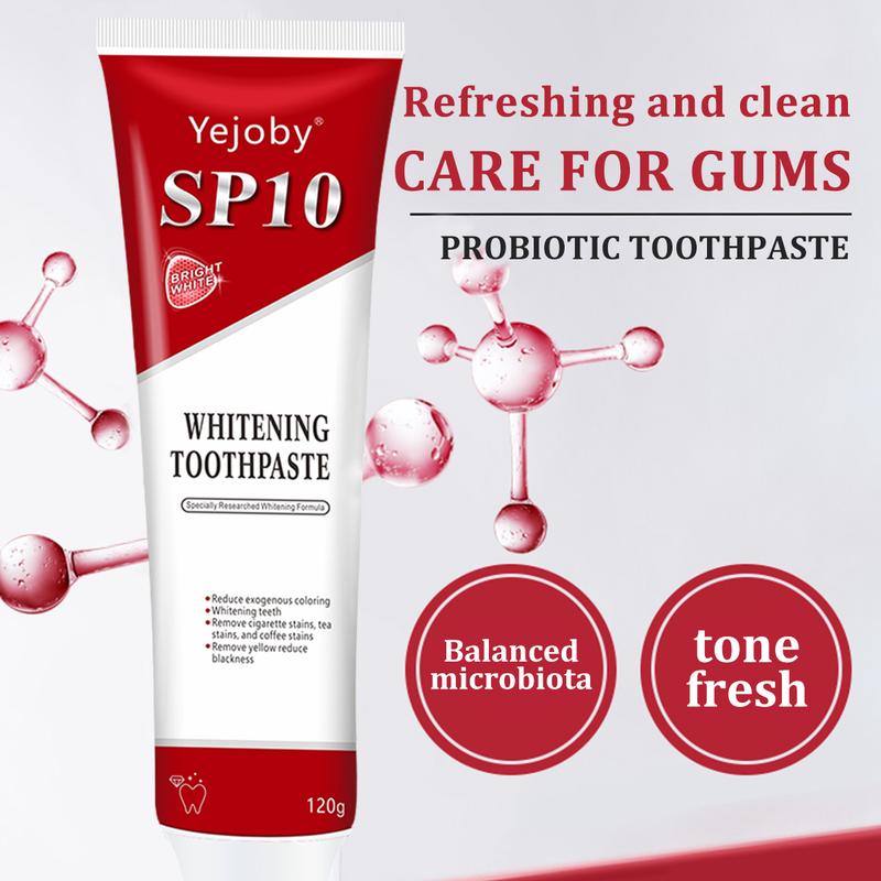 [90% People Choose] Sp10 Probiotic Toothpaste,Sp-10 Ultra Whitening Toothpaste,Probiotics Bright White Toothpaste,Sp-10 Probiotic Toothpaste,Sp10 Toothpaste,Fresh Breath,Deep Cleaning Care Toothpaste oral health niacinamide toothpaste