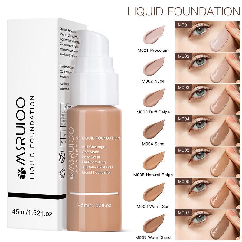 Long-lasting Liquid Foundation, Moisturizing Waterproof Oil Control Concealer Cream, Hydrating and Brightening Concealer Cream for Uneven Skin Tone