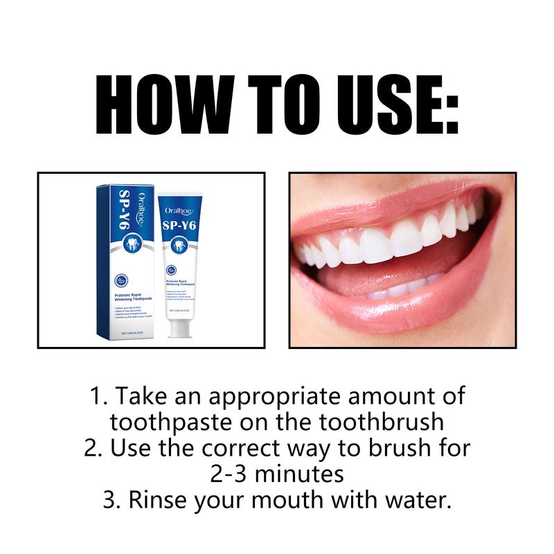 Probiotic Rapid Whitening Toothpaste;Whitening Toothpaste;Probiotic Whitening Toothpaste tooth stain niacinamide toothpaste