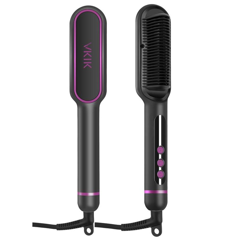 [Free shipping]VKIK Hair Straightener Brush,Comb,  30s Fast Ceramic Heating, Frizz-Free, 360 Swivel Cord Portable for Home, Travel and Salon,for Women