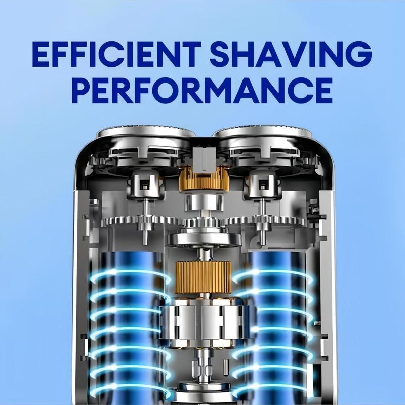 Portable Electric Shaver, Waterproof Electric Razor, Double Blade Floating Men's Electric Shaver, Men's Beauty Tool, Gift for Men