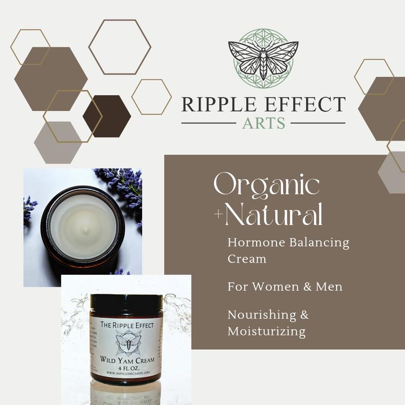 Organic Wild Yam Cream by the Ripple Effect, Handmade in USA 4 oz Lemon Oil