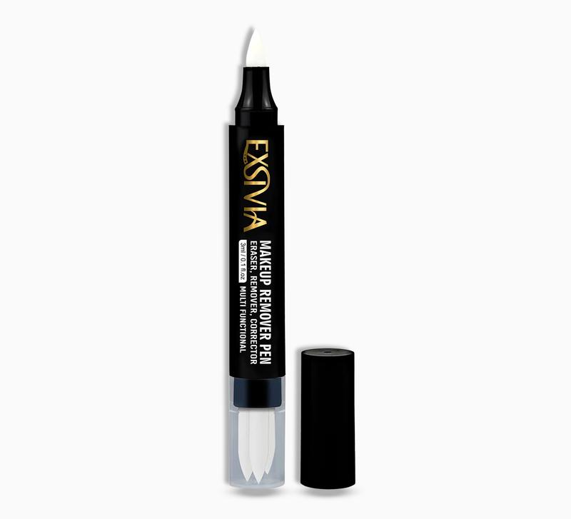 Exsivia Makeup Corrector Eraser Pen Instant Touch-Up Corrector for Lipstick, Eyeliner Mistakes, Sensitive Skin Formula, 3 Extra Replacement Heads