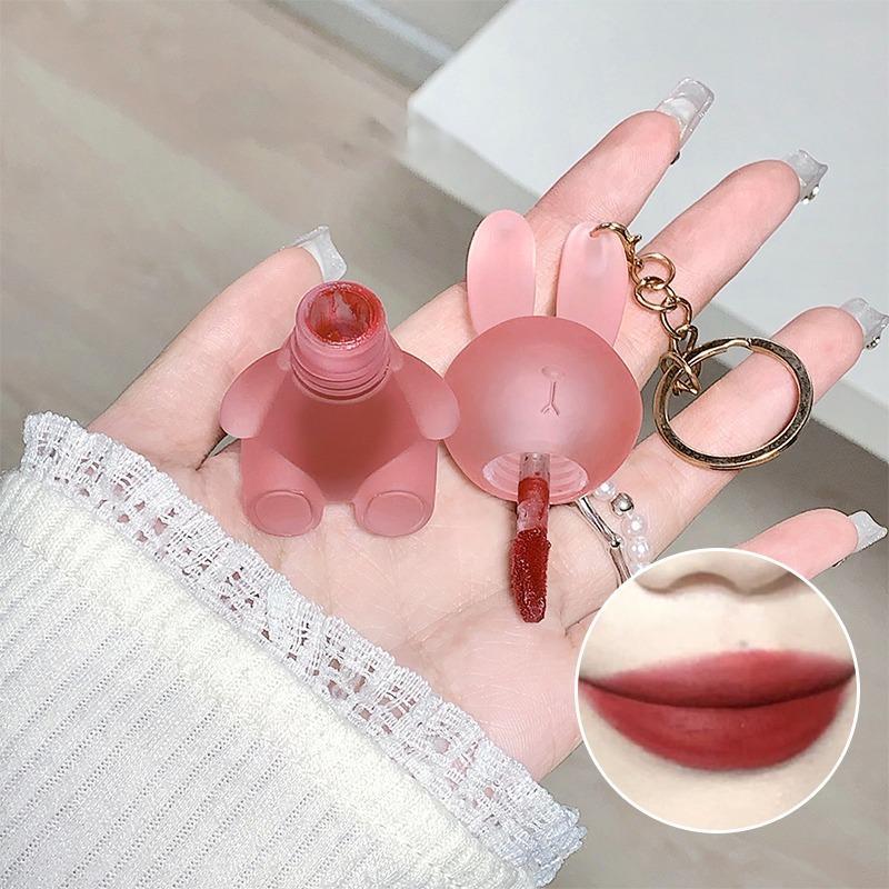 Rabbit Shaped Matte Lip Gloss, Long-lasting Lip Glaze Stick, Easy Coloring Lip Sticks, Moisturizing Tinted Lip Stain, Lip Makeup Accessories, Summer Gift