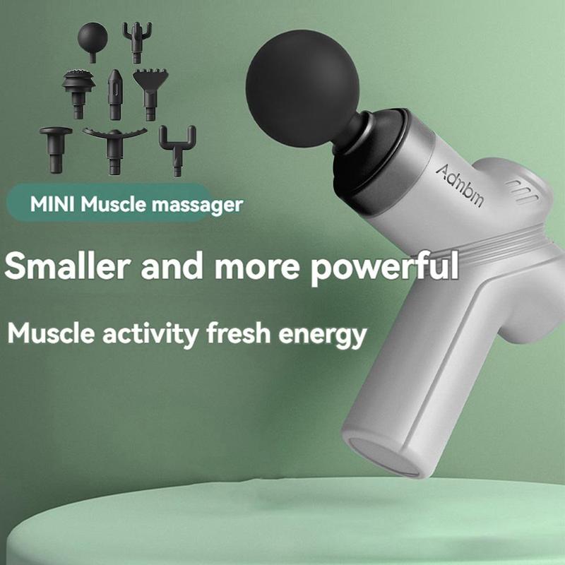 Portable Handheld Mini Massager, 1 Set 6-speed Adjustable Muscle Massager with Accessories, Multifunctional Massager for Home & Travel