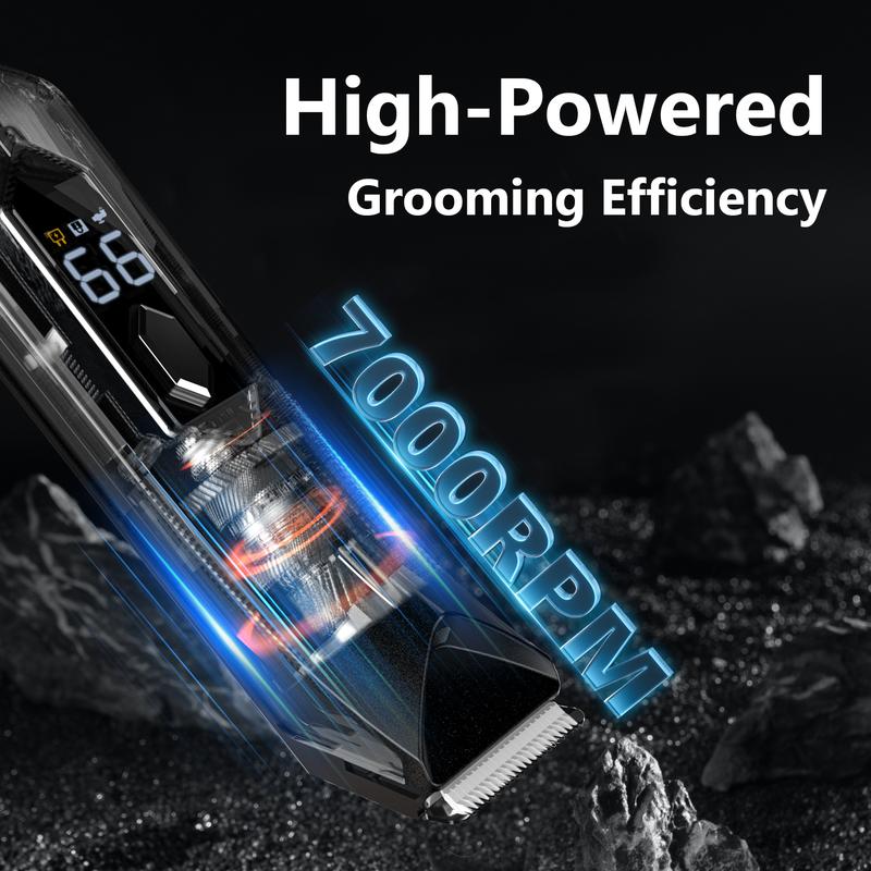 Body Hair Trimmer for Men - 2 Replaceable Ceramic Blades - Sharp & Gentle, Ball Shaver Men with LED Light IPX7 Waterproof, hair trimmers & clippers with Recharge Dock, Pubic Hair Trimmer Men, 7000RPM Mens Grooming Kit Comfort hair multicoloured