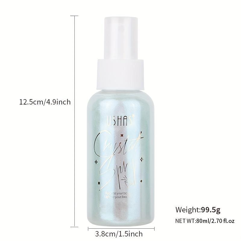 80ml Shimmering Face Makeup Setting Spray, Portable Lightweight Moisturizing Makeup Spray for Women & Girls, Highlighting Facial Makeup Product