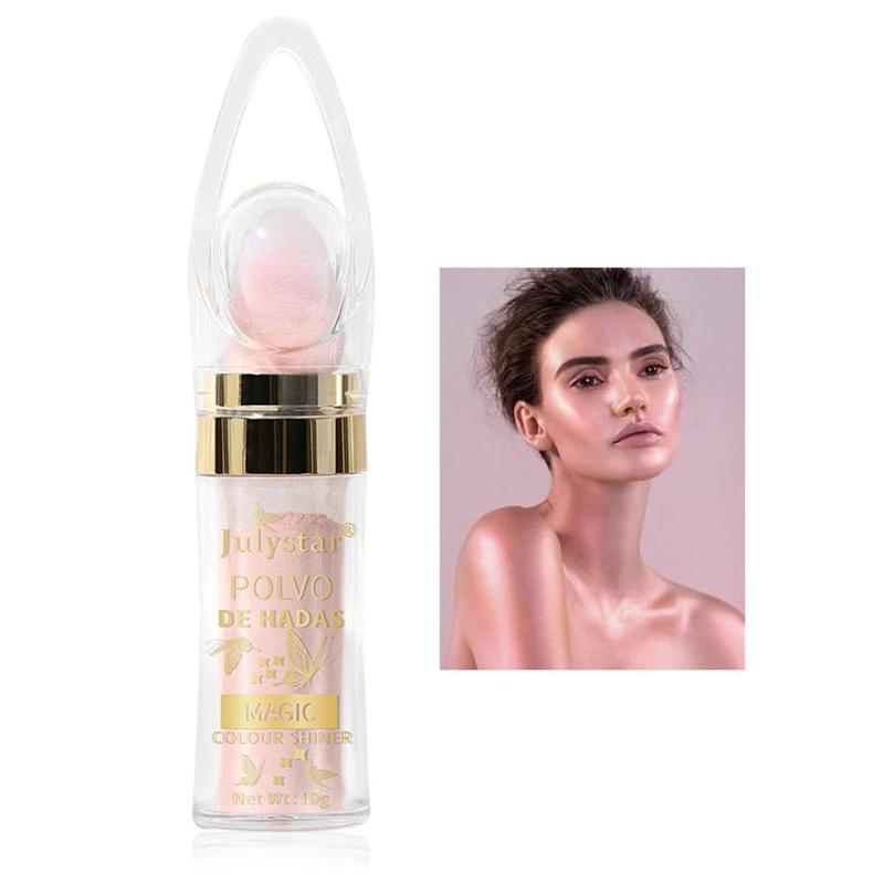 Highlighter Powder, Long Lasting Shimmering Highlighter Powder, Facial Brightening Cosmetics, Nose Contouring Highlighter Powder