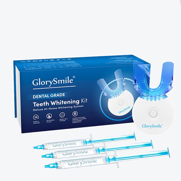 Teeth Whitening Kit with LED Light, 10 Min Non-Sensitive Fast Teeth Whitener with 3 Carbamide Peroxide Teeth Whitening Gel, Helps to Remove Stains from Coffee, Smoking, Wines, Soda, Food