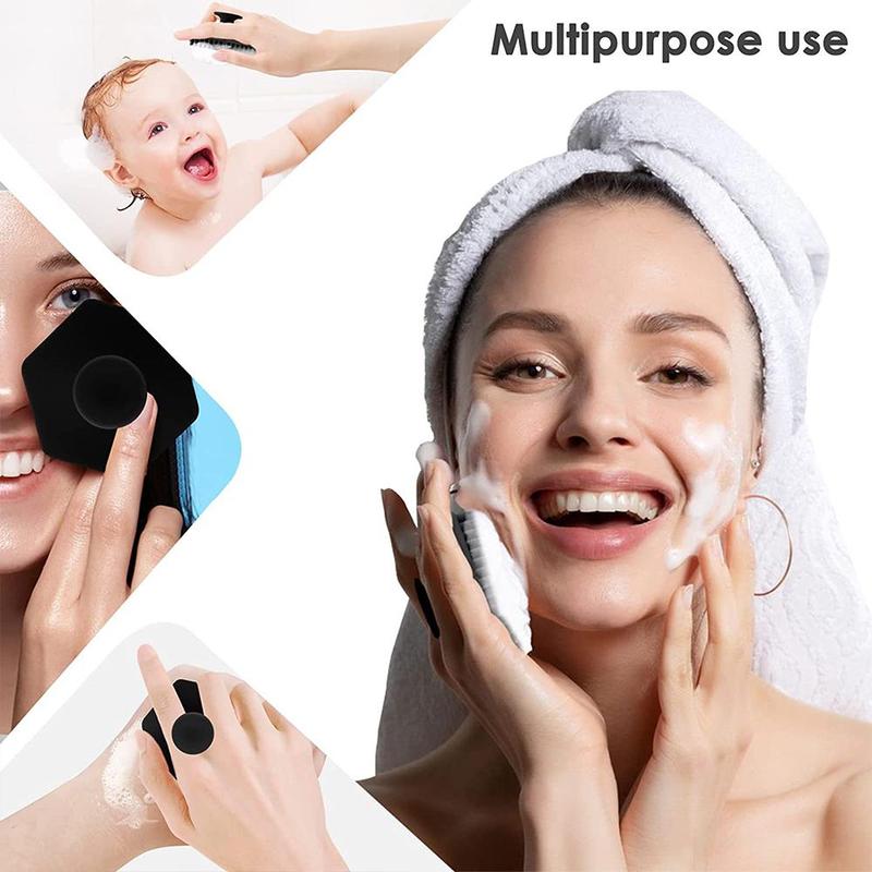 Portable Facial Cleansing Brush, Deep Cleaning Silicone Face Scrubber, Mini Face Massage Brush for Men Women, Facial Pore Cleaner, Skincare Tools, Christmas Gift