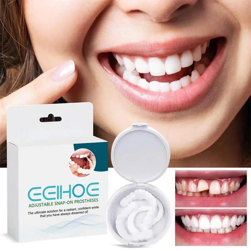 Adjustable Denture Teeth Set Instant Smiling Veneer Denture Tooth Natural Portable Braces Decorate Gaps Between Teeth