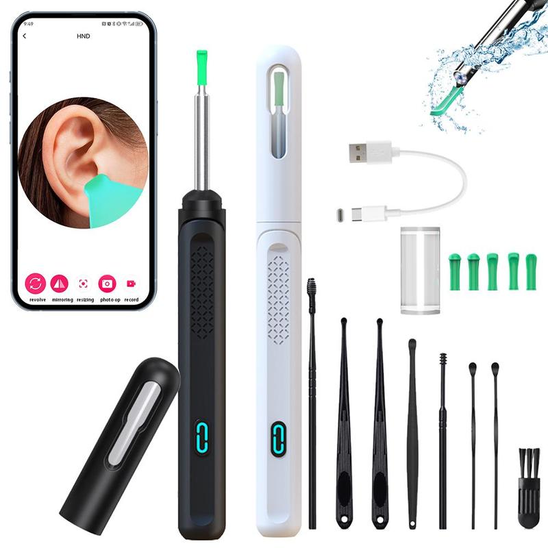 Visual Ear Wax Removal Tool, 1 Set Ear Cleaner with HD Mini Camera & 6 LED Lights, Earwax Cleaning Products, Ear Dirt Remover Kit with 8 Ear Cleaning Tool