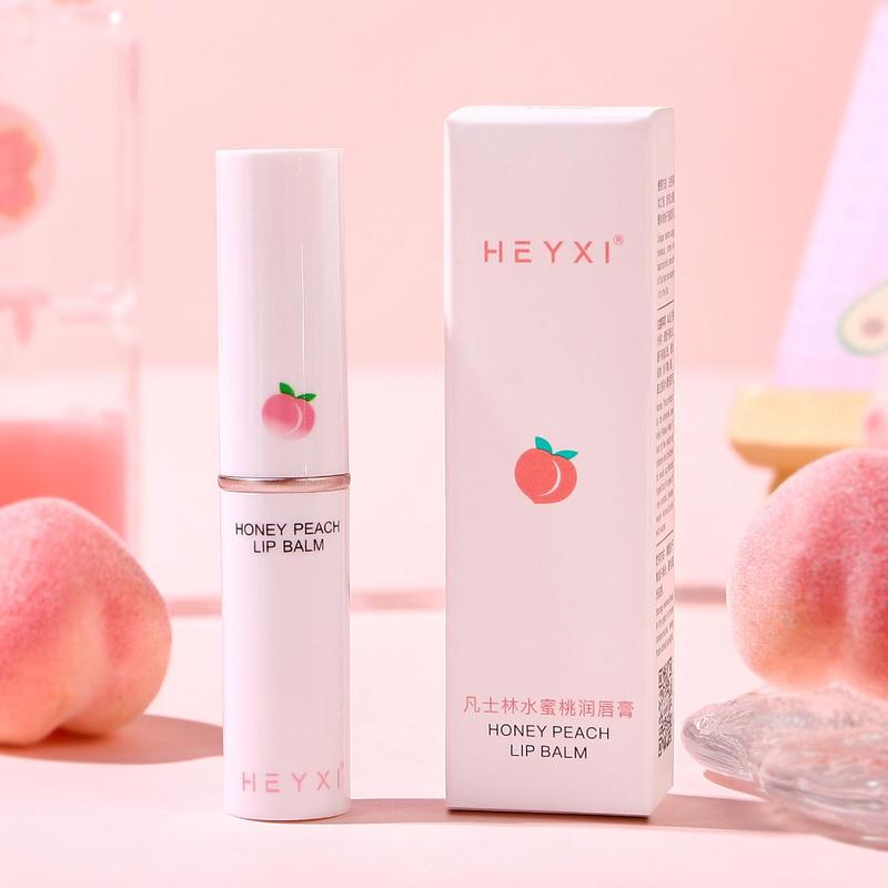 Peach Scent Lip Balm, 2pcs set Moisturizing Lipstick, Hydrating Lip Balm, Nourishing Lip Stick, Lip Makeup Product for Girls & Women