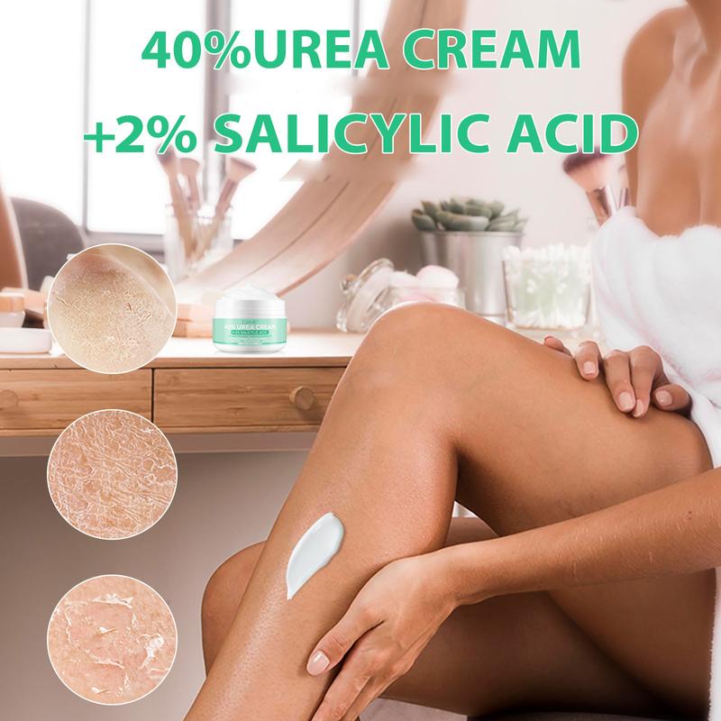 Urea Cream 40 Percent for Feet - 40% Urea Foot Cream with 2% Salicylic Acid & Hyaluronic Acid - For Feet, Hands, Heels, Elbows, Nails & Knees，Unisex