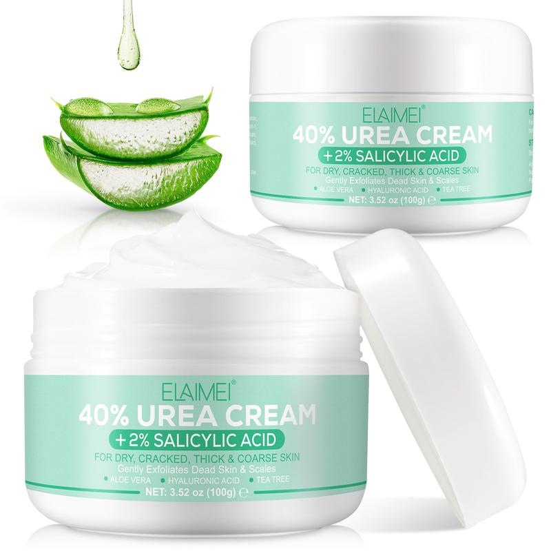 Urea Cream 40 Percent for Feet - 40% Urea Foot Cream with 2% Salicylic Acid & Hyaluronic Acid - For Feet, Hands, Heels, Elbows, Nails & Knees，Unisex