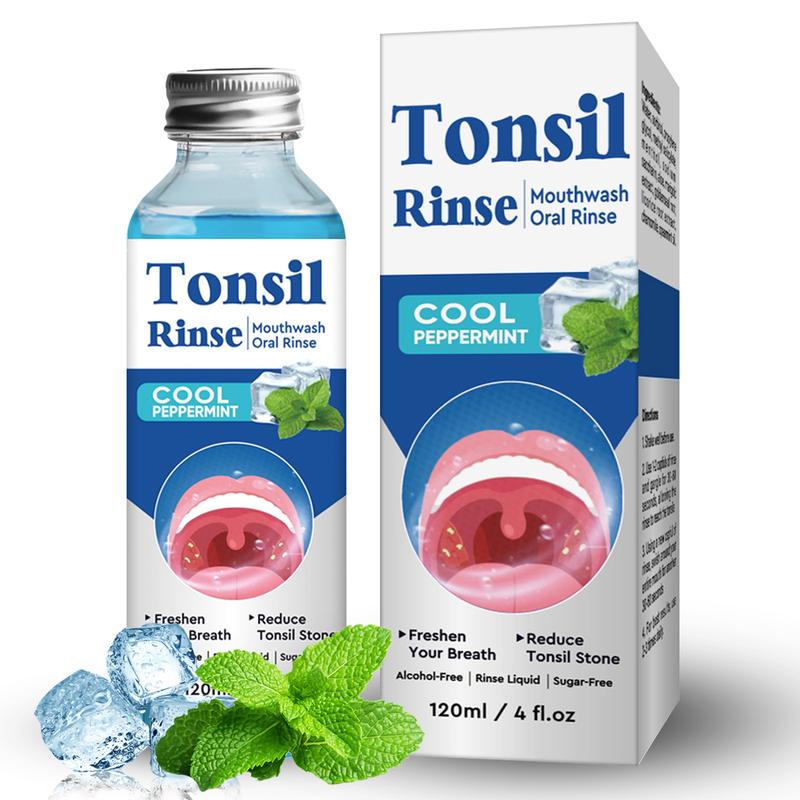 Tonsil stone mouthwash, refreshing tonsil stone mouthwash oral rinse solution, 3.38 ounces, suitable for tonsils and oral cavity