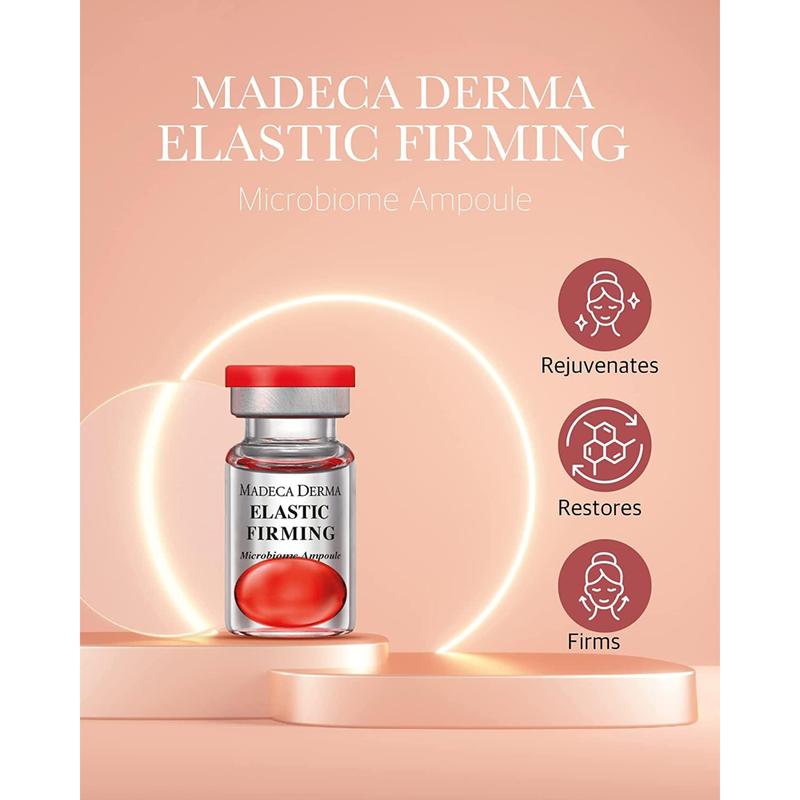 [Madeca Derma] 5 pcs of Elastic Firming Microbiome Ampoules - 125,000ppm microbiome capsule from individuals in their 20s, Anti-aging, wrinkle improvement eraser, Collagen & Hyaluronic acid, Serum, Korean pharmaceutical daily skincare routine