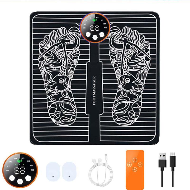 Electric Foot Massager, 8 Modes 29-gear Adjustment Foot Massage Machine, Foot Muscle Relaxation Stimulator, Foot Massage Tool for Home & Travel