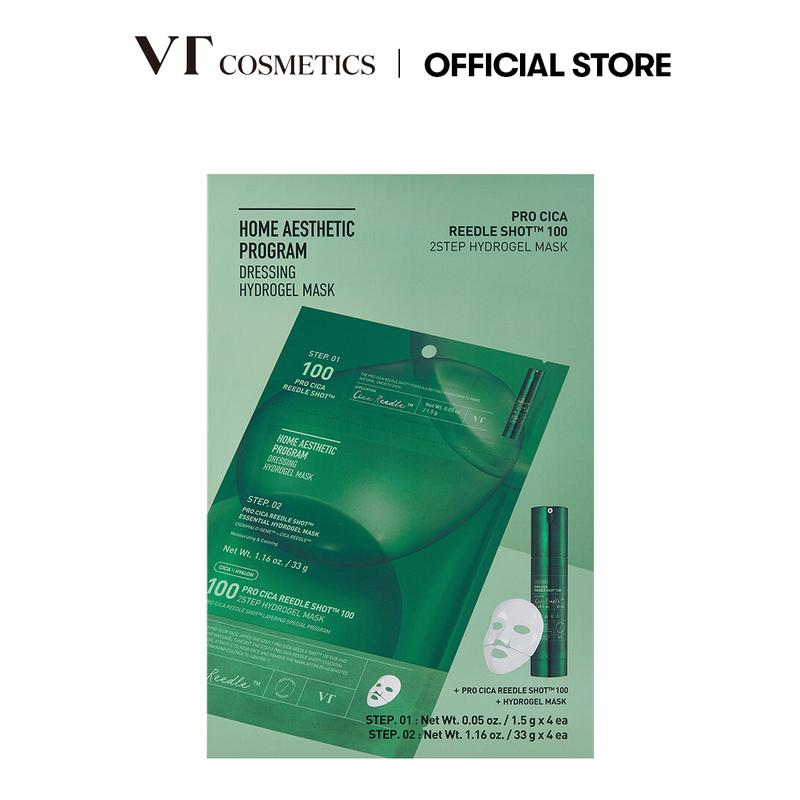 [Official VT Cosmetics] Reedle Shot 100 2-Step Hydrogel Mask 4EA SET 6 TYPES | Exosome | Korean Overnight Melting Mask