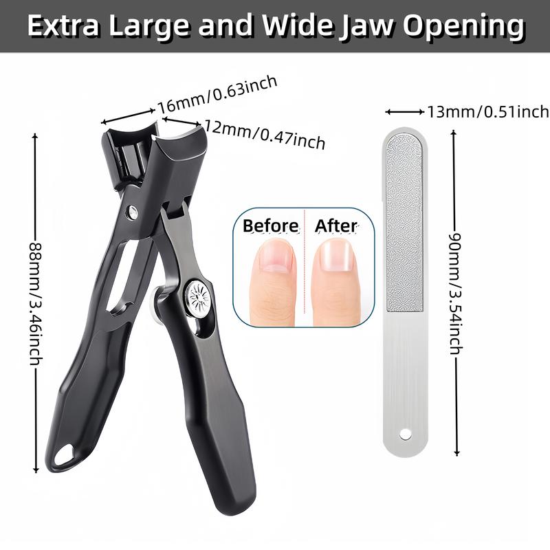 Ultra Sharp 420 Stainless Steel Nail Clippers with Wide Jaw Opening, Toenail Clippers for Thick Nails, Heavy Duty Fingernail Clippers with Catcher for Seniors, Men & Women – Ideal for Ingrown Nails, Manicure & Pedicure, Gift for Her, Nail Care, Nail Art