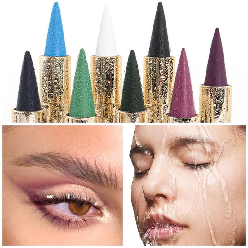 2 Pcs Black Gel Eyeliner,Matte Waterproof Eye Liner Pencils,Eye Black Eyeshadow Stick Makeup, Black EyeLiner Pencils，Delineador De Ojos Contra El Agua