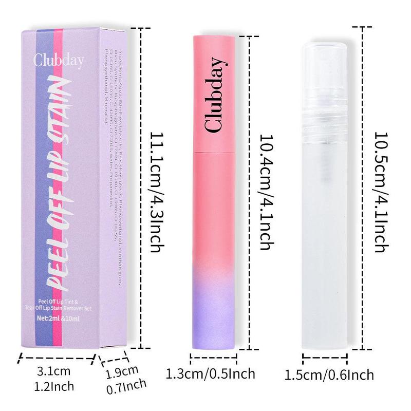 Long Lasting Peel Off Lip Gloss, 3 Boxes Matte Lip Glaze & Peel Off Spray, Moisturizing Lipstick, Suitable for All Occasions Lip Makeup