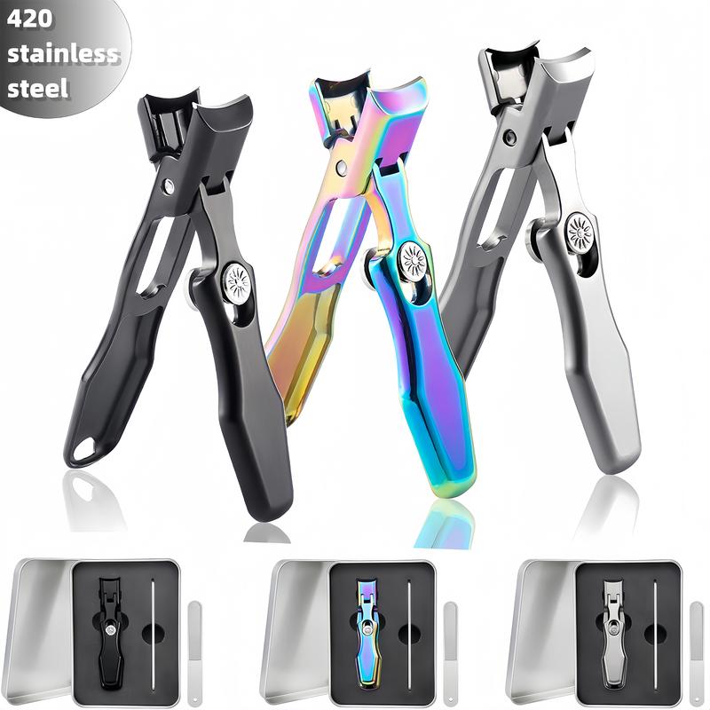 Ultra Sharp 420 Stainless Steel Nail Clippers with Wide Jaw Opening, Toenail Clippers for Thick Nails, Heavy Duty Fingernail Clippers with Catcher for Seniors, Men & Women – Ideal for Ingrown Nails, Manicure & Pedicure, Gift for Her, Nail Care, Nail Art