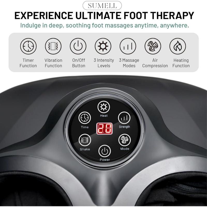 Shiatsu Foot Massager Machine with SoothingHeat, Deep Kneading Therapy, Air Compression,Relax for Home or Office Use