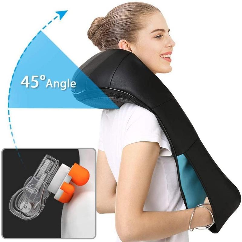 Neck & Shoulder Electric Massager, Portable Deep Tissue 3D Kneading Massage Pillow for Muscle Relax, Neck Massager, Ideal Gifts for Women & Men, Body Massager, Christmas Gift, Massagers Neck and Shoulder