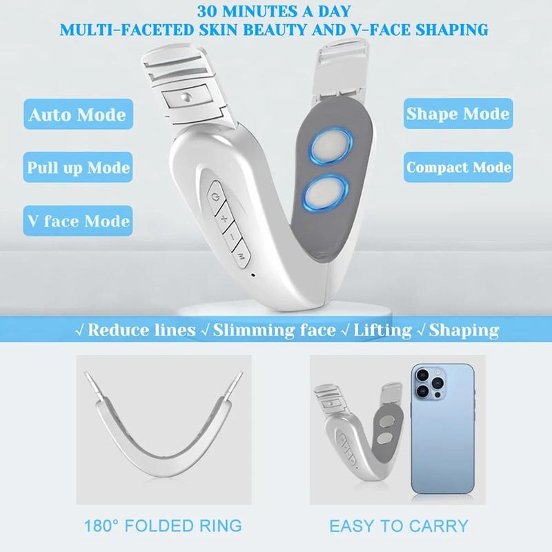 Rechargeable V-shaped Face Massager, Comfort Face Slimming Machine, 6 Modes 12 Speed Face Lifting Machine, Smart Face Lifting Tool, Face Care Products, Face Jawline Shaper, Face Lifting Tool, Christmas Gift, Birthday Gift, Thanksgiving Gifts, Winter Gift