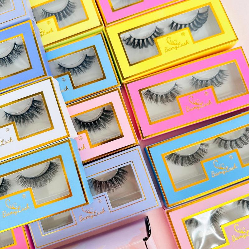 Mixed Size Fluffy False Eyelashes, 30 Pairs Wispy Curling Faux Cluster Lashes for Summer Makeup, Natural Look Eye Makeup Strip Lashes for Lashes Extensions, Christmas Gift