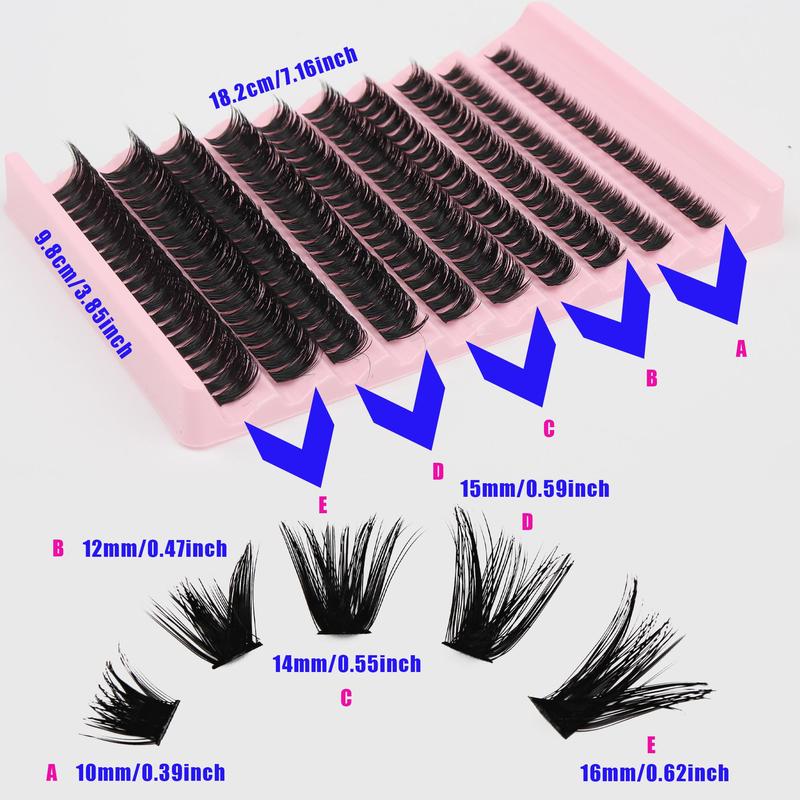 Mixed Length False Eyelashes (1 Box), Natural Look Eyelash Extensions, Self Grafting Curl Eyelashes, Eye Makeup Enhancement False Eyelashes for Women, Christmas Gift