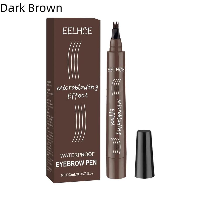 4 Fork Eyebrow Pencil, Waterproof Long Lasting Eyebrow Pencil, Brow Styling Brush, High Pigmented Brow Shading & Filling Pencil