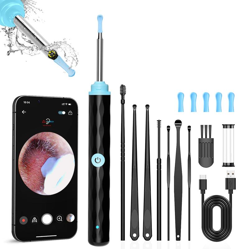 [Black Friday]Ear Wax Removal Camera, Ear Wax Removal Tool Camera Built-Earwax Remover Tool with 7Ear Set - Ear Cleaner with Camera - Ear Camera with 5Ear Spoon - Bluetooth connection Ear Cleaner ，Easy and Safe Ear Cleaning