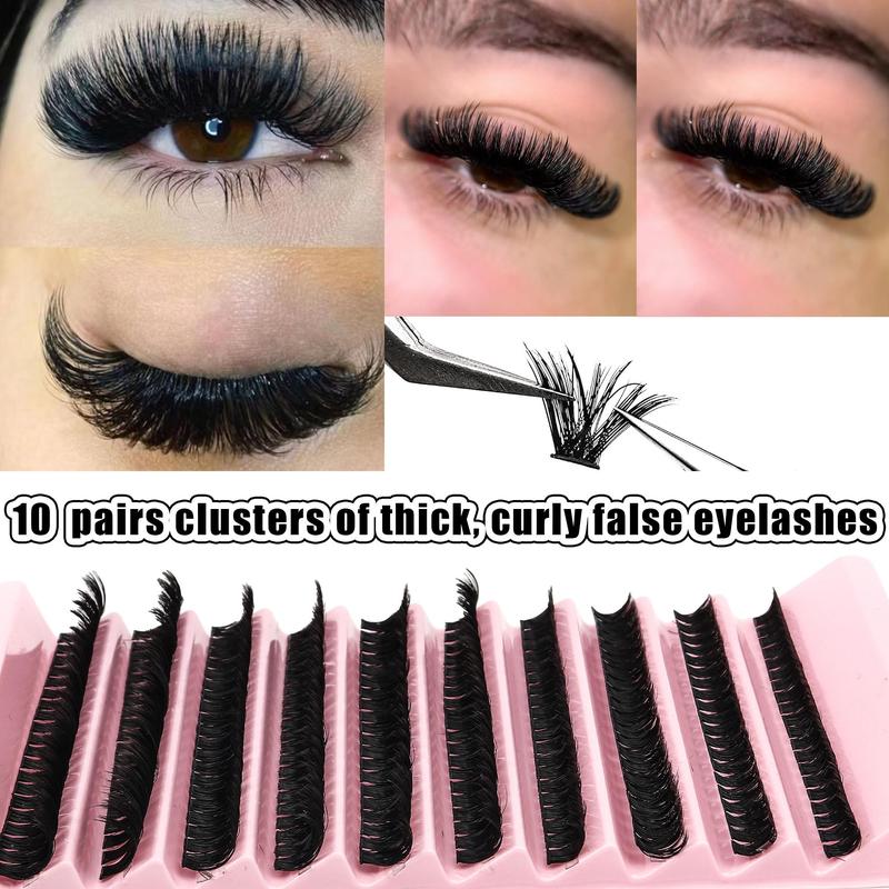 Mixed Length False Eyelashes (1 Box), Natural Look Eyelash Extensions, Self Grafting Curl Eyelashes, Eye Makeup Enhancement False Eyelashes for Women, Christmas Gift