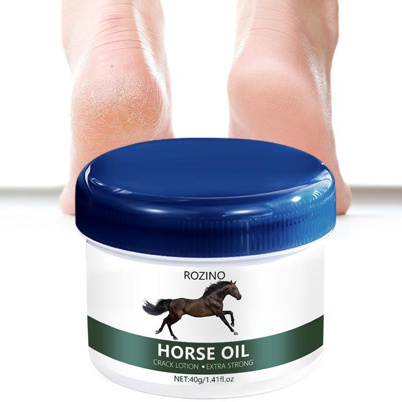 40g Horse Oil Foot Scrub, 1 Box Exfoliating Foot Cream, Moisturizing Foot Care Product for Dead Skin Removal