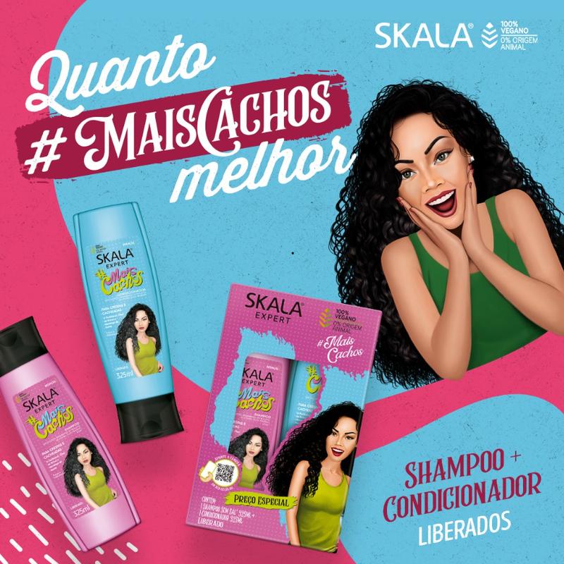 SKALA Curly Hair kit - Shampoo, Conditioner and  Mask - Pack of 8