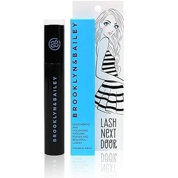 Water Resistant Mascara Black Volume and Length - No Clump Volumizing Mascara for Thickening and Lengthening - Smudge Proof Lashes by Brooklyn and Bailey (1 Pack)