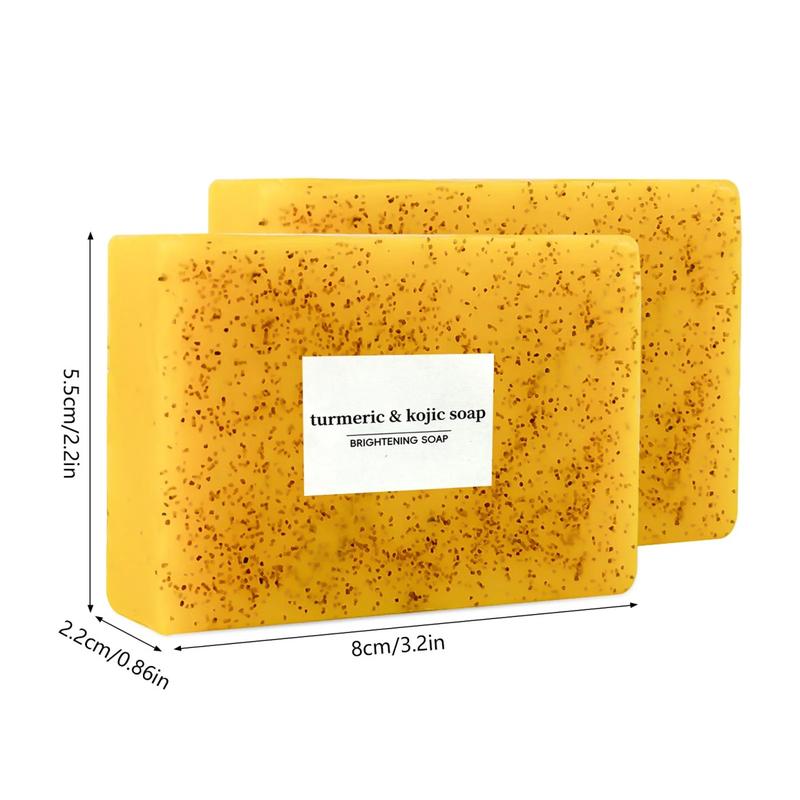 3PCS Lemon Turmeric & Kojic Acid Brighetning Soap, Dark Spot Remover, Kojic Acid Soap Body Care Body Wash Cleansing Cleanser Skin Care Skin Repair