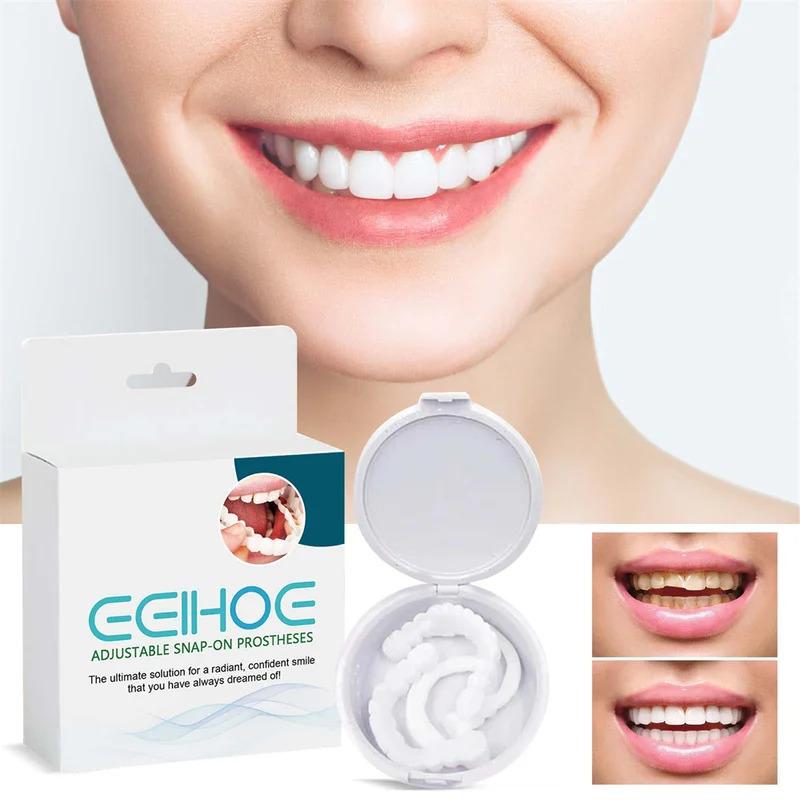 Adjustable Denture Teeth Set Instant Smiling Veneer Denture Tooth Natural Portable Braces Decorate Gaps Between Teeth