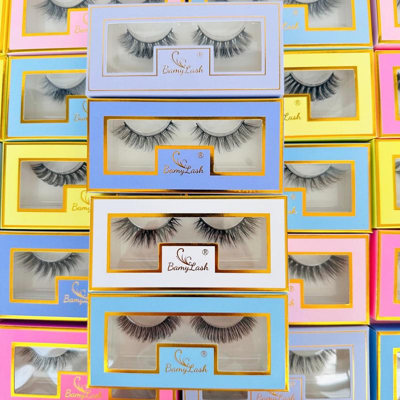 Mixed Size Fluffy False Eyelashes, 30 Pairs Wispy Curling Faux Cluster Lashes for Summer Makeup, Natural Look Eye Makeup Strip Lashes for Lashes Extensions, Christmas Gift